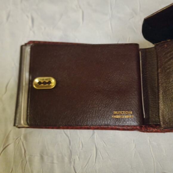 Buxton Convertible Billfold Wallet Leather Bifold Red - Picture 7 of 8